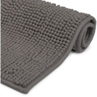 Beautissu Badematte Badezimmerteppich BeauMare WR rutschfest 80x50cm Anthrazit