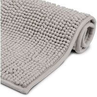 Beautissu Badematte BeauMare WR rutschfest 50x50cm Hellgrau