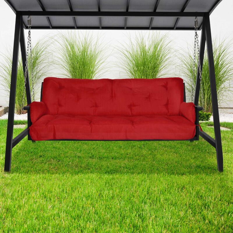 Coussin De Banc Jardin Beautissu 180x48cm - Vert Foncé, Polyester Imperméable