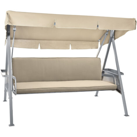 Beautissu Loft HS Ensemble pour balancelle - balancoire: Assise + Dossier 180x100x6 cm	Nature