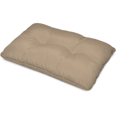 Beautissu Coussin lounge - Pour Dossier - Pour extérieur Nature, 60x40x12 cm (1/4)