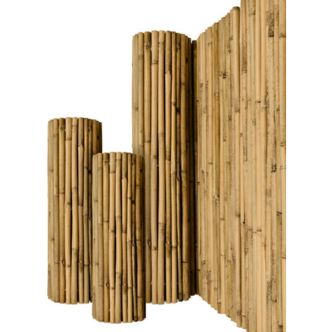 Sol Royal – Clôture pare-vue en bambou 120x250cm – 100% bambou – Protection visuelle contre le vent et le soleil – Installation facile
