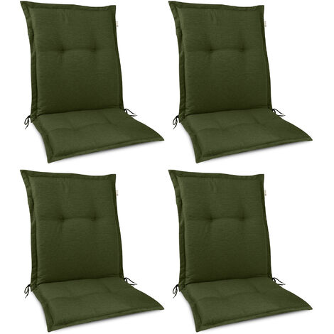 Coussin pour mobilier de jardin vidaXL Coussins de chaise à dossier bas lot  de 4 multicolore tissu