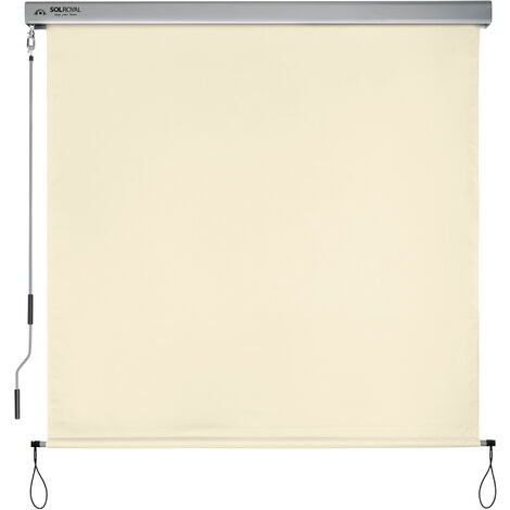 Sol Royal – Store vertical 140x250 cm – Brise-vue hydrofuge avec manivelle amovible – Protection UV 70-90 % – Résistant aux intempéries beige