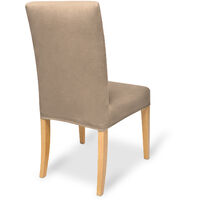 Beautissu Housse de chaise stretch - Modèle Mia Nougat, 50x40x35 cm