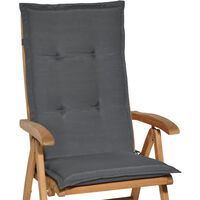 Beautissu Matelas Coussin pour chaise fauteuil de jardin terrasse Loft HL	Graphite