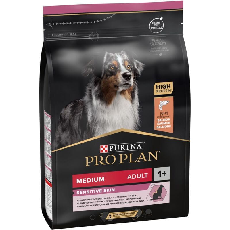 Croquettes Pro Plan Adulte Médium Sensitive Skin Saumon : 3 kg