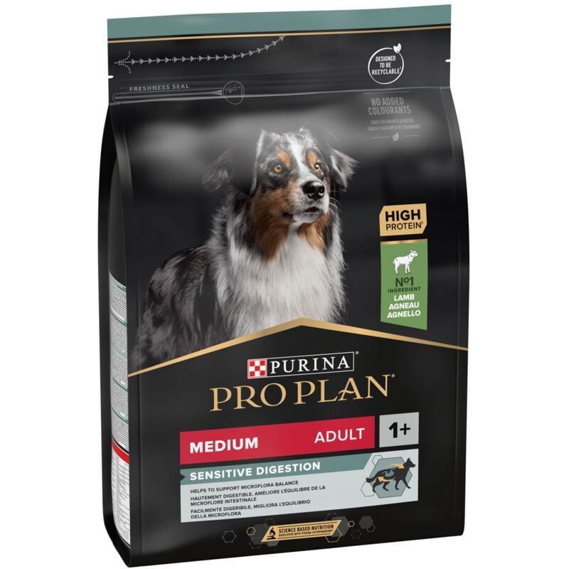 Croquettes Pro Plan Adulte Médium Sensitive Digestion : 3 kg