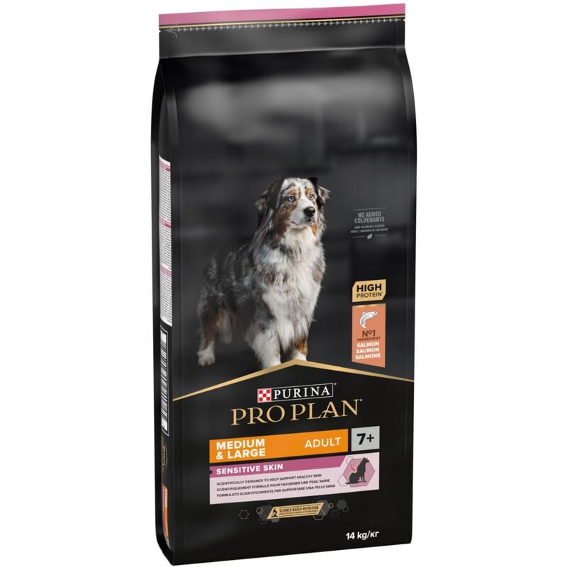 Croquettes Pro Plan Adulte Medium et Large Sensitive Skin +7 : 14 kg