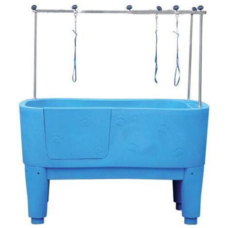 Baignoire de toilettage bleue Polyéthylène sur pieds