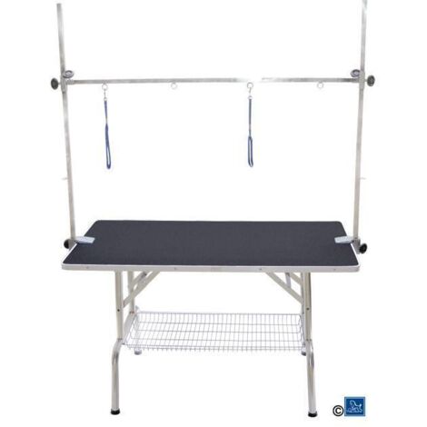 Table toilettage pliante à potence double sans roulettes (1/2)