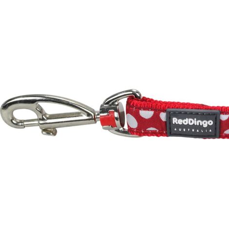Laisse confort Red Dingo Fantaisie rouge à pois blancs Taille : T2