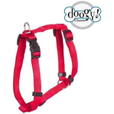 Harnais classique rouge Doogy Gamme Essentiel Taille : T2 (1/3)