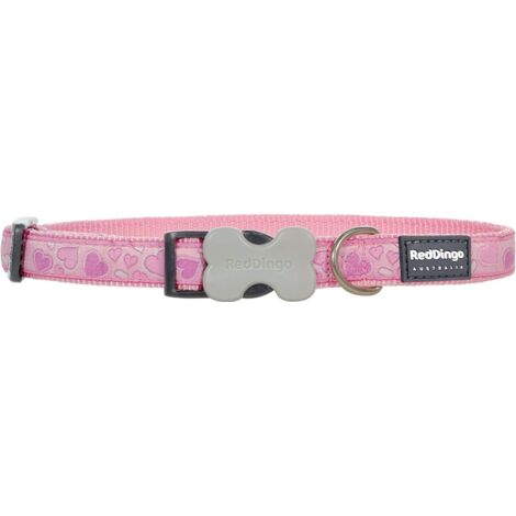 Collier chien rose breezy Red Dingo Fantaisie Taille : T2 (1/3)