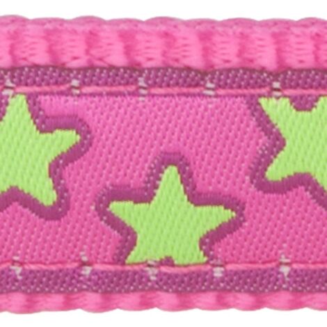 Laisse Red Dingo Fantaisie rose motifs étoiles Taille : T2