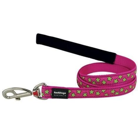 Laisse Red Dingo Fantaisie rose motifs étoiles Taille : T3