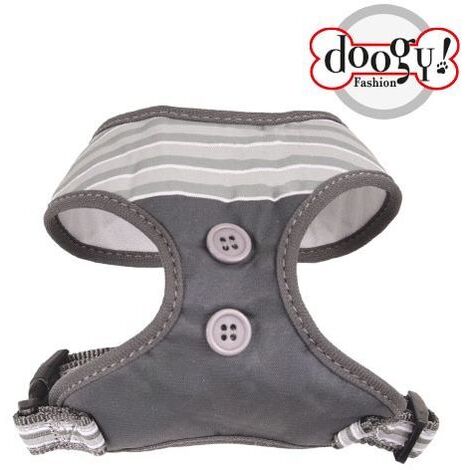 Harnais T-shirt chien Relax gris bayadere Taille : L