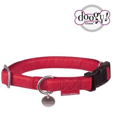 Collier réglable Mac Leather rouge Taille : T2
