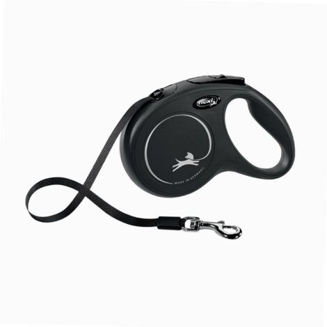 Laisse rétractable pour chien FLEXI New CLASSIC - Taille M - 5 m - Noir