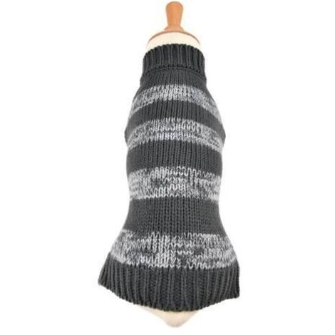 Pull Echarpe fantaisie pour chien 2 en 1 Gris Taille : T40