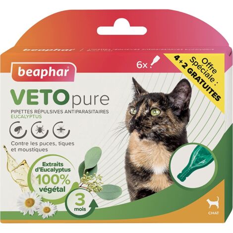 Pipettes répulsives VETOpure chat : 6 x 1 ml