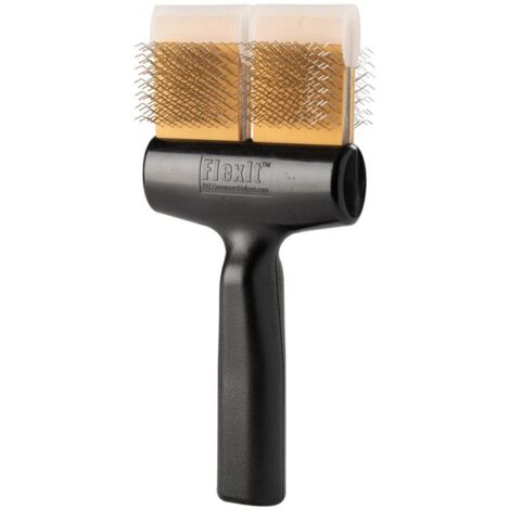 Brosse FlexIT Twins doré picots souples : double (1/2)