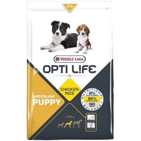 Croquettes Opti Life chiot medium Poulet : 12.5KG