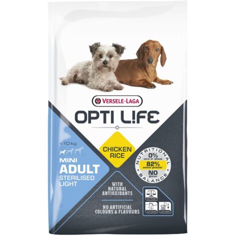 Croquettes Opti Life chien mini adulte stérilisé : 7.5 kg