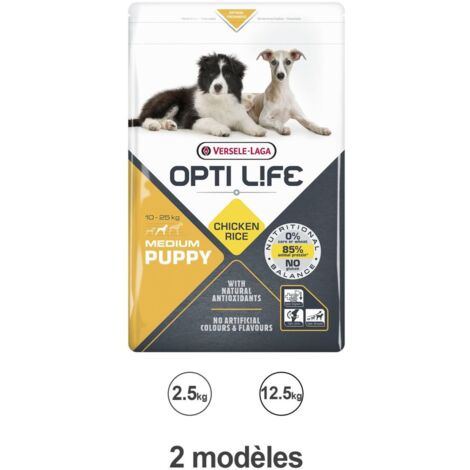Croquettes Opti Life chiot medium Poulet : 2.5KG