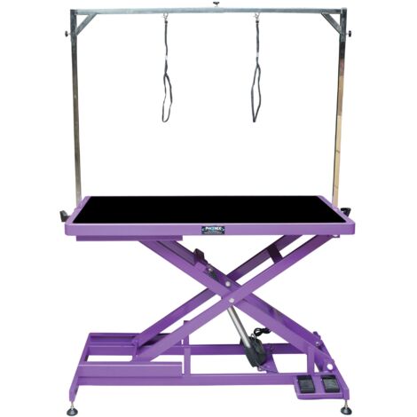 Table de toilettage électrique Callisto – Plateau amovible 125 x 65 cm – Hauteur réglable 21 à 105 cm – Pour grands chiens jusqu'à 150 kg – Phoenix Universal