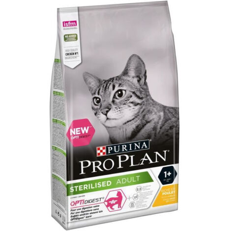 Croquettes Pro Plan OPTIDIGEST Chat Sterilisé Poulet : 1,4 kg
