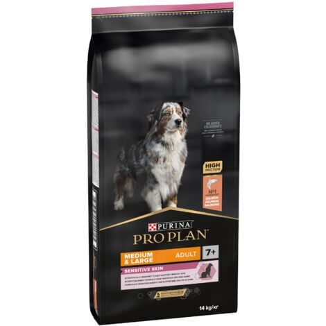 Croquettes Pro Plan Adulte Medium et Large Sensitive Skin +7 : 14 kg