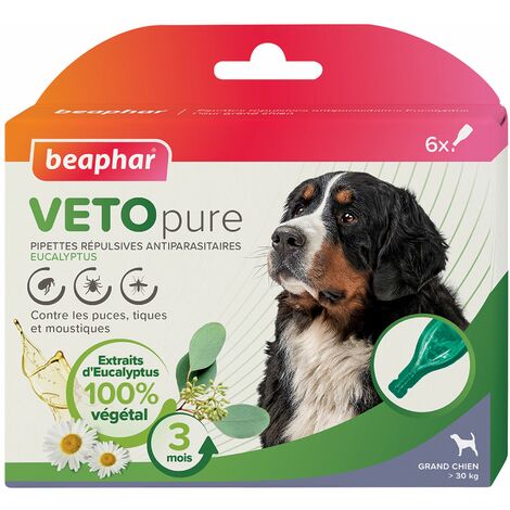Pipettes insectifuges VETOpure Beaphar : Grand chien