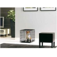 Cage pour chien pliable Dog Cottage T50 – Dimensions 50x30x36,5 cm – 2 portes – Métal léger avec fond en plastique ABS – Savic