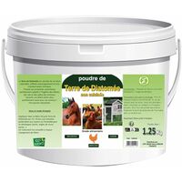 Terre de Diatomée 1,25kg – 100% naturelle – Propriétés asséchantes pour litières et sols – Idéal pour box de chevaux et basse cour – Lifland