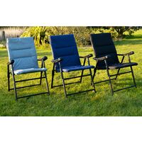 Cushioned Folding Outdoor Chair Navy (1 Chair) - Navy