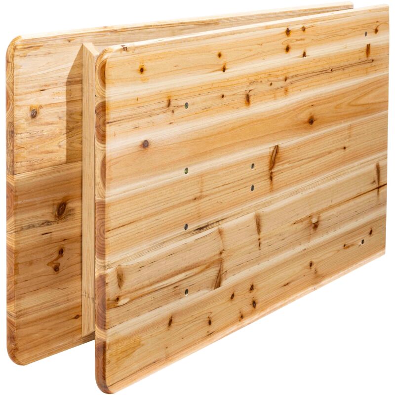 Lot de 2 bancs brasserie pliants 218 cm en bois et acier | Mobeventpro