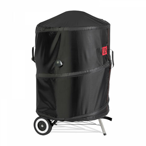 Houuse ronde m de barbecue en polyester noir 57x72 cm (1/5)