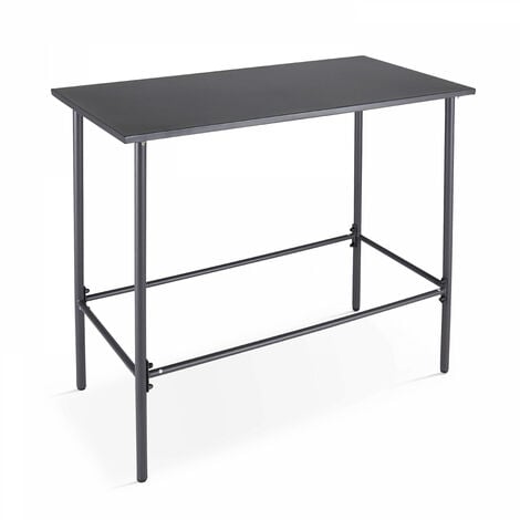 Palavas - Table de bar en métal anthracite
