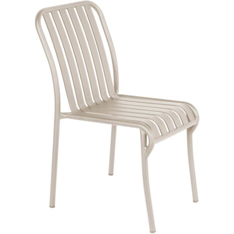 Chaise design de terrasse en aluminium taupe (1/5)