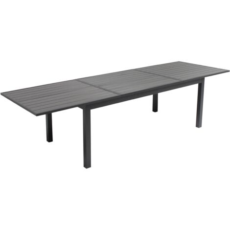 Ensemble table de jardin extensible et 10 assises aluminium