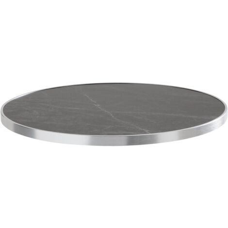 Table En Mosaïque KESSER – Diamètre 60 Cm, Hauteur 34 Cm, Plateau En Pierre De 2 Cm, Pieds Métal, Résistante Aux Intempéries