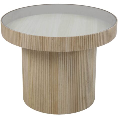 Table basse en MDF, bois et verre trempé (1/5)