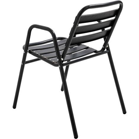 Lot De 2 Chaises De Jardin Aluminium Et Textilène Blanc – Légères, Empilables, Résistantes Aux Intempéries – Confortables Et Faciles à Nettoyer - 2