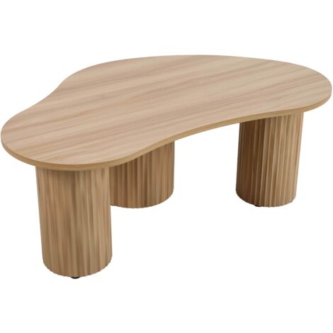 Table basse en MDF décor mélaminé beige