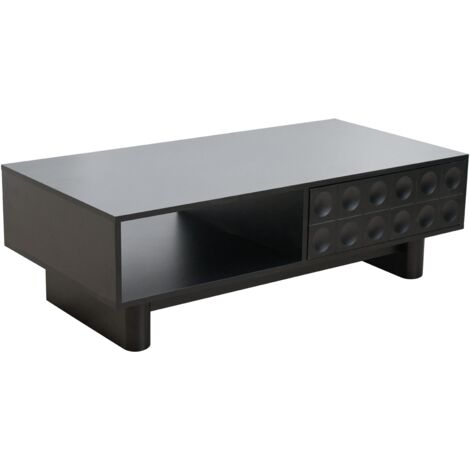 Table basse rectangulaire L120 cm noir (1/5)
