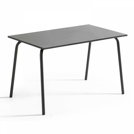 Oviala – Table de jardin en acier thermolaqué 120x70cm – Résistante aux UV et à l'humidité – Traitement anti-corrosion – Style industriel (1/5)