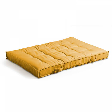 Oviala – Coussin palette matelassé 120 x 80cm – Tissu polyester résistant aux UV – Triple rembourrage pour confort optimal