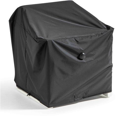 Housse de fauteuil de jardin noire 75 x 75 x 60 cm (1/5)