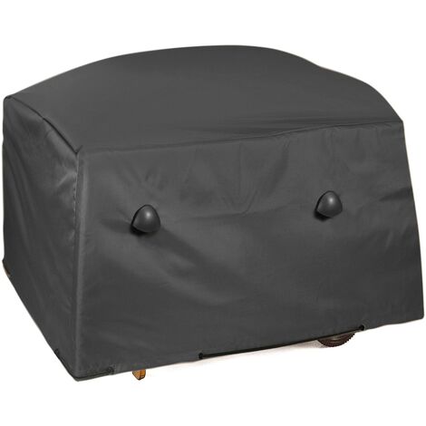 Housse de barbecue xl polyester noir 150x60x60 cm (1/5)